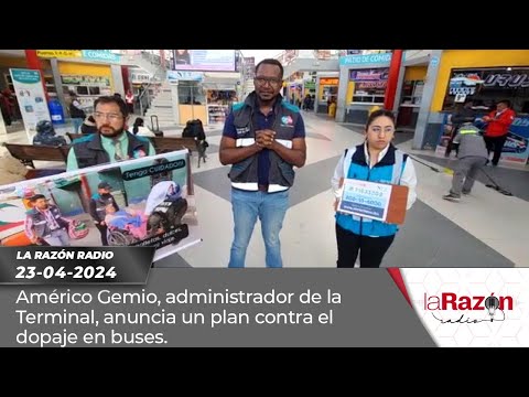 Américo Gemio, administrador de la Terminal, anuncia un plan contra el dopaje en buses.