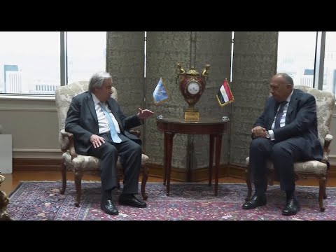 UN Secretary-General Guterres meets Egyptian Foreign Minister in Cairo