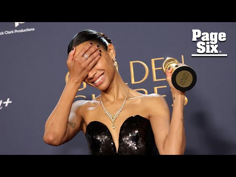 Zoe Saldaña storms the stage at Golden Globes 2025 after ‘Emilia Pérez’ wins best original song