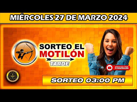 Resultado de EL MOTILON TARDE del MIÉRCOLES 27 de marzo del 2024 #chance #motilón