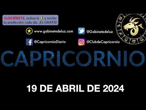 Horóscopo Diario - Capricornio - 19 de Abril de 2024.