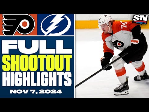 Philadelphia Flyers at Tampa Bay Lightning | FULL Shootout Highlights - November 7, 2024