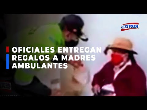 ??Día de la Madre | Huancayo: Policías entregaron regalos a mamás ambulantes