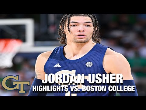 Acc Football Basketball 🏀 Georgia Tech's Jordan Usher Spectacular In Final Home Showing