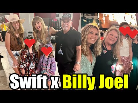 Taylor Swift excitedly poses for photos with Billy Joel's family after final concert in Miami