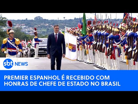 Veja como foi a cerimônia para receber o primeiro-ministro espanhol, Pedro Sánchez no Brasil
