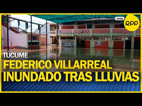 Colegio Federico Villarreal de Túcume quedó inundado tras lluvias
