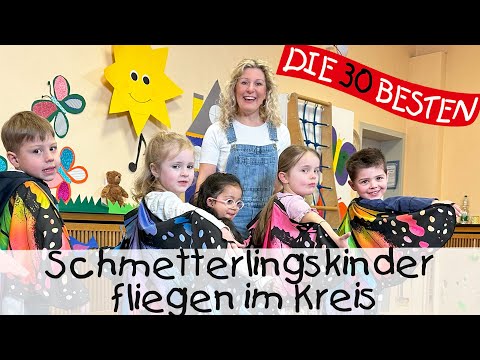 Schmetterlingskinder fliegen im Kreis - Singen, Tanzen und Bewegen || Kinderlieder