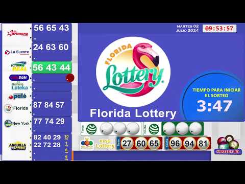 Florida Lottery EN VIVO ?Martes 2 de julio 2024 -- 9:40 PM #loteriasdominicanas