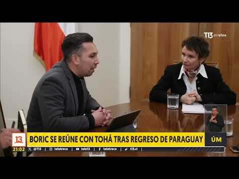 Presidente Boric se reúne con la ministra Tohá en La Moneda tras su regreso de Paraguay