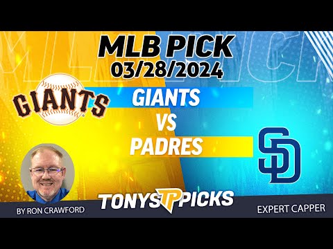 San Francisco Giants vs. San Diego Padres 3/28/2024 FREE MLB Picks and Predictions by Ron Crawford