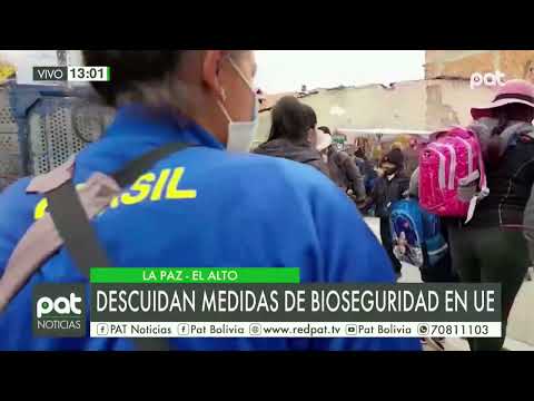 Unidades educativas bajan la guardia en la medidas de bioseguridad en El Alto