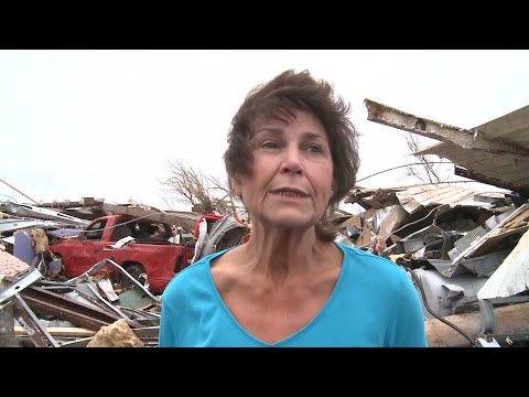 Tornado aftermath damage and interviews with survivors and rescuers in Joplin, Missouri