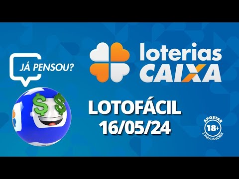 Resultado da Lotofácil - Concurso nº 3105 - 16/05/2024