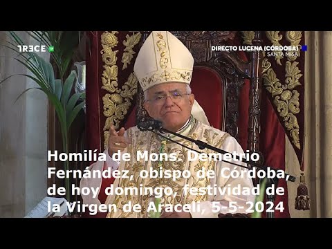 Homilía de Mons. Demetrio Fernández de hoy domingo, festividad de la Virgen de Araceli, 5-5-2024