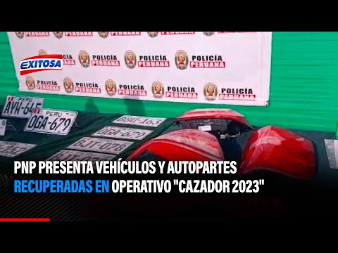 PNP presenta vehículos y autopartes recuperadas en operativo Cazador 2023