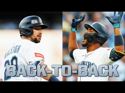 Cal Raleigh and Juilo Rodríguez go BACK-TO-BACK! ➡️ Two pitches, two swings, two home runs!