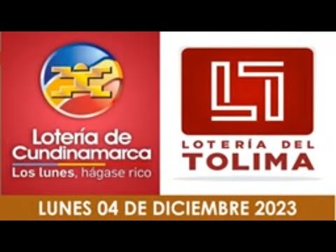 PRONÓSTICOS Y RESULTADOS DE LA LOTERIA CUNDINAMARCA Y TOLIMA - LUNES 04 DE DICIEMBRE 2023