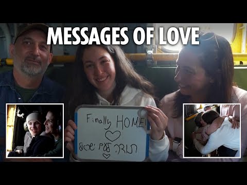 Touching moment Israeli hostages thank army for getting them home after 15 months in Hamas captivity