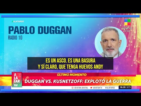 Pablo Duggan vs. Andy Kusnetzoff: explotó la guerra