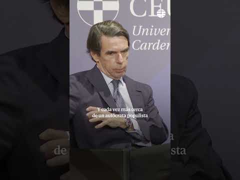 Aznar acusa a Sánchez de ser un gran farsante y de querer acabar con el Estado de Derecho #Aznar