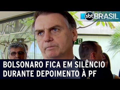 Bolsonaro fica em silêncio durante depoimento à Polícia Federal | SBT Brasil (22/02/24)