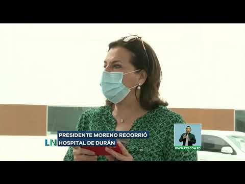 Presidente Moreno recorrió hospital de Durán