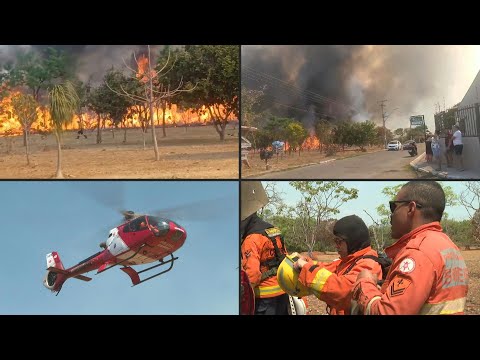 Bomberos luchan contra el fuego encarnizado en Brasilia | AFP