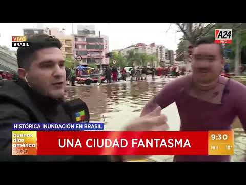 A24 en vivo desde Porto Alegre: cómo es vivir en una ciudad bajo el agua
