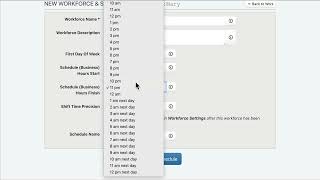 Schedule training screenshot