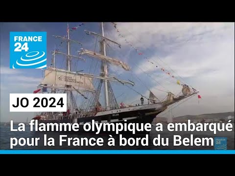 JO 2024 : La flamme olympique a quitté la Grèce pour rejoindre la France à bord du Belem