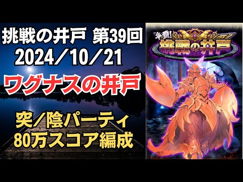 【ロマサガRS】突/陰属性パーティで全報酬獲得 80万スコア編成 挑戦の井戸「第39回 ワグナスの井戸」2024/10/21 ロマンシングサガリユニバース【無課金】