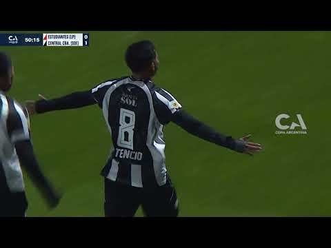 Gol de Rodrigo Atencio. Estudiantes (LP) 0 - Central Córdoba (SdE) 2. 16avos. Duodécima edición.