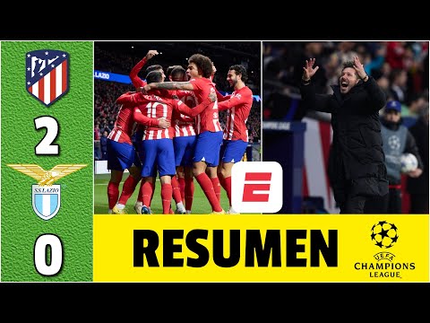 ATLÉTICO DE MADRID venció 2-0 a la LAZIO de la mano de ANTOINE GRIEZMANN | UEFA Champions League