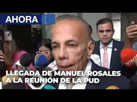 Llegada de Manuel Rosales a reunión de la PUD - 19Abr