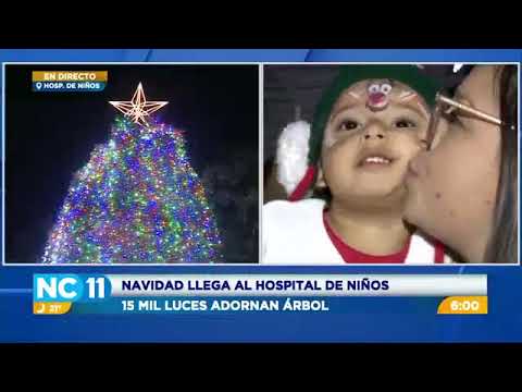 Más de 15 mil luces iluminarán el árbol del Hospital Nacional de Niños