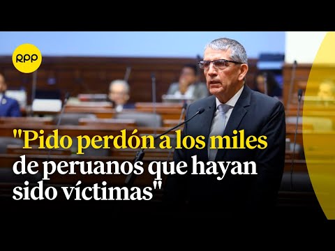 Ministro del Interior pidió perdón a los peruanos que fueron víctimas de delincuencia