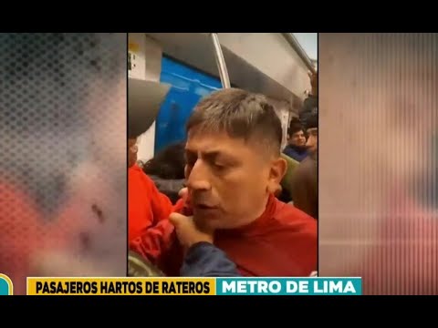 Metro de Lima: Pasajeros atrapan a ladrón en tren a punta de puñetazos