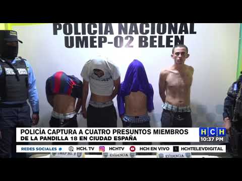 Capturan a cuatro supuestos pandilleros de la 18 en Ciudad España, FM
