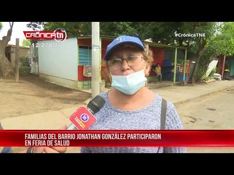 Familias del barrio Jonathan González participan en feria de salud - Nicaragua