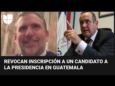 El candidato a la presidencia de Guatemala Roberto Arzú habla sobre el rechazo a su inscripción