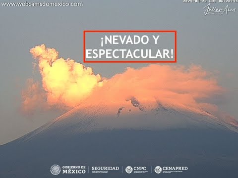 #POPOCATÉPETL | ¡Nevado y espectacular! El #Volcán #EnVivo