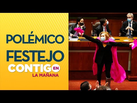 ¡BAILÓ FRENTE A BRIONES! Así celebró Pamela Jiles retiro del 10% de pensiones - Contigo en La Mañana