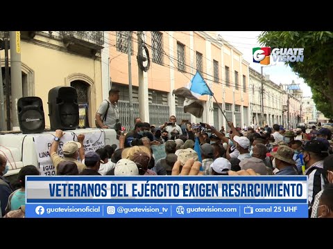 Exmilitares bloquean carreteras para exigir indemnización | Guatevisión