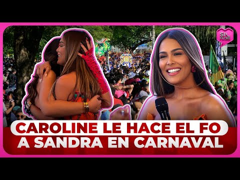 CAROLINE AQUINO LE HACE EL FO A SANDRA BERROCAL EN CARNAVAL DE SANTIAGO