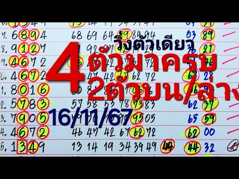 เด่น4ตัวมาครบ2ตัวบน,ล่างงวด16