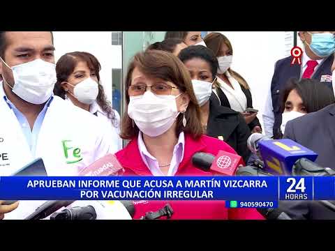 Aprueban informe que acusa a Martín Vizcarra por vacunación irregular