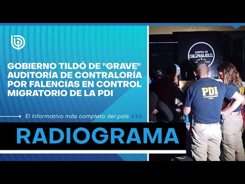 Gobierno tildó de grave auditoría de Contraloría por falencias en control migratorio de la PDI