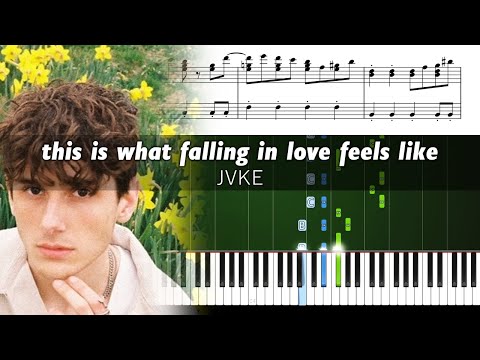 JVKE - this is what falling in love feels like - Piano Tutorial + SHEETS