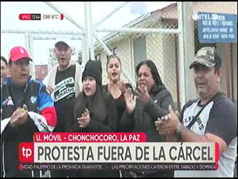 29012023 ANDRES ROMERO PROTESTA FUERA DE LA CARCEL EN APOYO AL GOBERNADORRED UNITEL